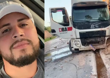 Vídeo: Motorista de 28 anos colide caminhão em barranco na AM-010 e não resiste
