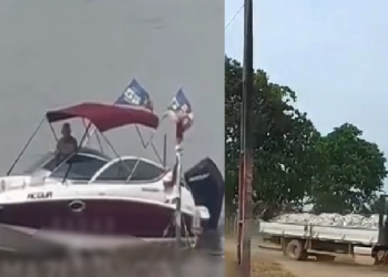 Prefeito de Parintins distribui ranchos após obrigar saída da PM a poucos dias da eleição