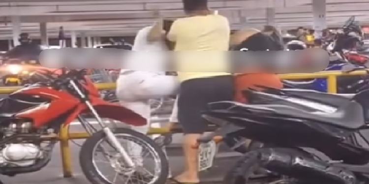 Vídeo: Esposa pega o marido com a amante no DB Ponta Negra e o barraco rende até aplausos