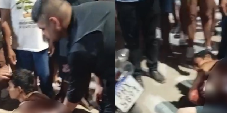 Vídeo: ‘Crac0lândia’ deixa rapaz 3$faquead0 em Tefé, perto de igreja evangélica