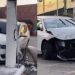 Carros “se acham” na rua após acidente na Praça 14 em Manaus