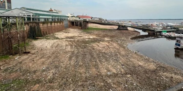 Rio Negro atinge a maior seca da história de 121 anos de medição