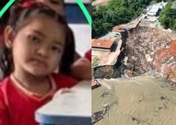 Menina de 6 anos que desapareceu após barranco cair em Manacapuru estava no flutuante que afundou
