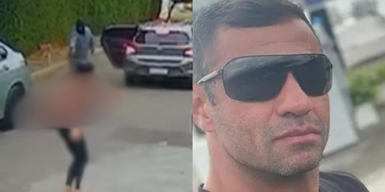 Vídeo: Esposa tenta defender ex-policial militar de ser execut@do no meio da rua