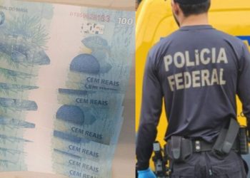 PF encontra notas falsas de R$ 100 reais sendo enviadas para Manaus