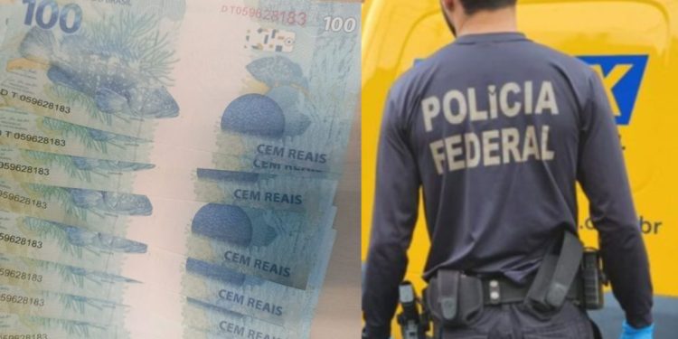 PF encontra notas falsas de R$ 100 reais sendo enviadas para Manaus