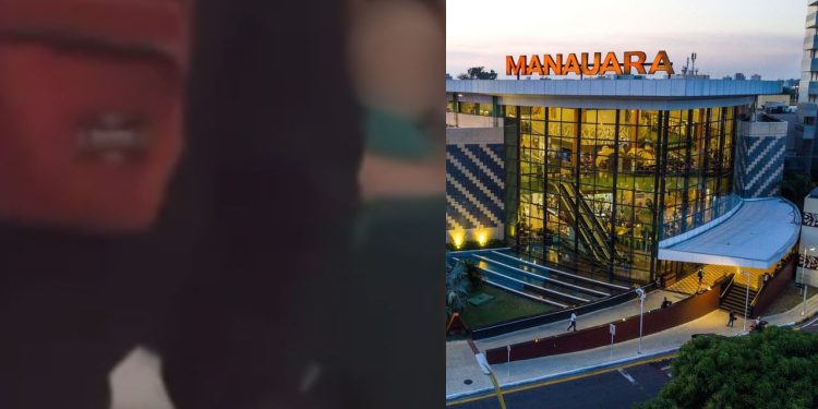 Vídeo: Após assistir filme de terror com o namorado, jovem desmaia no chão do Manauara Shopping