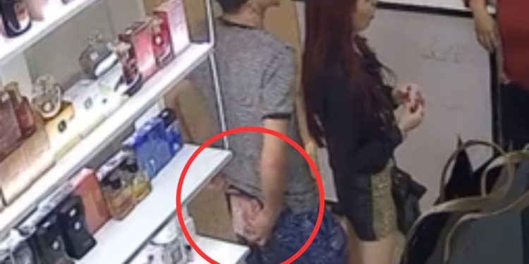 dro furtando perfume dentro do Shopping Grande Circular