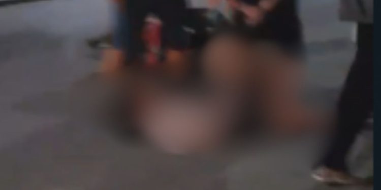 Vídeo mostra acidente em Manicoré que deixou mulher com o pé quebrado