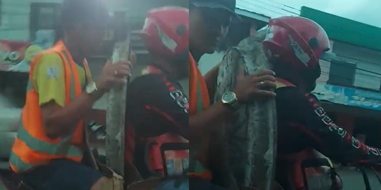 Vídeo: ladrão furta bueiro, sobe na garupa do mototaxistsa e foge na ZL em Manaus 