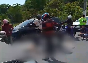 Vídeo mostra tentativa de reanimação de motoqueiro na avenida das Torres; ele não resiste