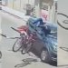 Vídeo: meninas atravessam de bicicleta na frente do carro e “voam” até cair no asfalto