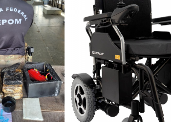 PF prende mulher com 4 kg de cocaína em cadeira de rodas em barco que viria para Manaus