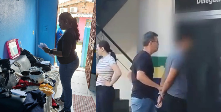 Vídeo: Professor de inglês e ex-companheira são presos em Manaus por p3d0filia