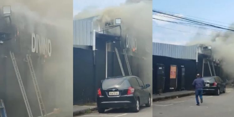 Vídeo: um ano após incêndio, Divino Restobar volta a pegar fogo em Manaus
