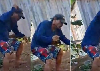 Vídeo: matad0r volta à cena do crime no Amazonas ao saber que vítima sobreviveu e finaliza homicídi0