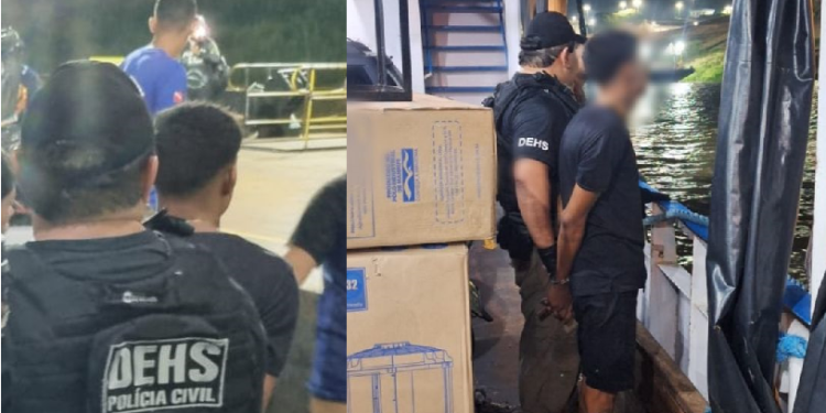 P1stoleiro que m@t0u dois homens no Centro de Manaus é preso tentando fugir em embarcação