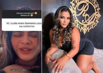 Íris Lins assume de vez a postura de ‘talarica’ e diz que só gosta dos casados: ‘Amo a adrenalina’