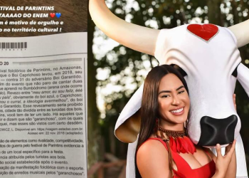 Parintins é tema de questão do Enem 2024 e Isabelle Nogueira vibra: ‘Orgulho’