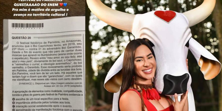 Parintins é tema de questão do Enem 2024 e Isabelle Nogueira vibra: ‘Orgulho’