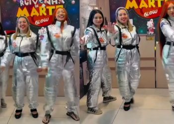 Ruivinha de Marte veste funcionárias de astronautas e se irrita com críticas: ‘calem a boca’
