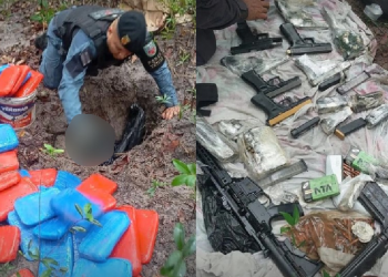 Força Tática encontra 100 kg de droga enterrada e arsenal de gu3rra no Viver Melhor