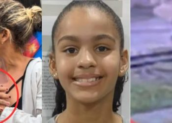 Vídeo: após filha cair no bueiro a caminho da escola, mãe chora com sapato dela na mão