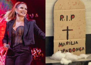 Marília Mendonça é usada em decoração de Halloween do Subway em Manaus e rede é criticada