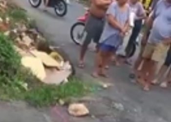 Vídeo: Amarrado, homem é abandonado em rua na Zona Oeste de Manaus após ser ex3cutad0