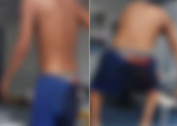 Vídeo: Suposto lalau é encontrado na calçada com o traseiro b@lead0 em Tefé