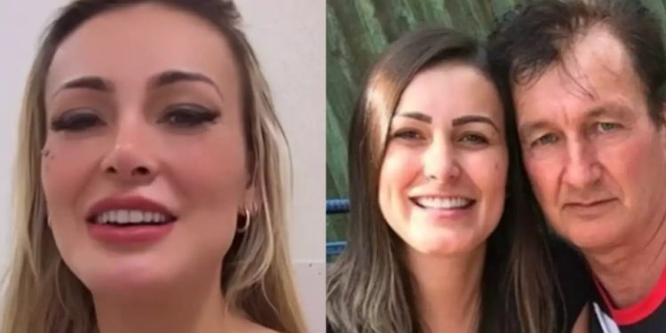 Pai de Andressa Urach quer gravar vídeo só para maiores com ela: ‘velho assanhado’