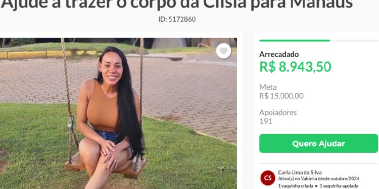 Família faz ‘vakinha’ para translado de vít1ma de f3minicídi0 para Manaus