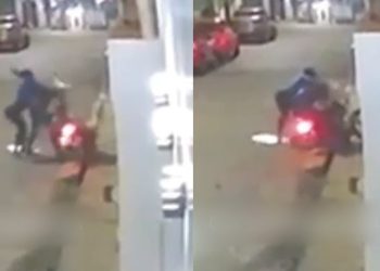 Vídeo: mulher imobiliza bandido durante assalto em Manaus e ainda chama a polícia