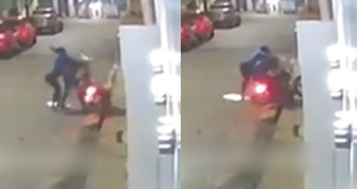 Vídeo: mulher imobiliza bandido durante assalto em Manaus e ainda chama a polícia