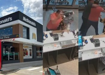 Insatisfeito com o atendimento, cliente quebra computador do McDonald’s em Manaus: ‘vai comer a caixa?’; VÍDEO