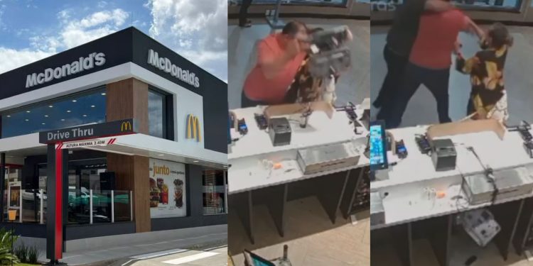 Insatisfeito com o atendimento, cliente quebra computador do McDonald’s em Manaus: ‘vai comer a caixa?’; VÍDEO