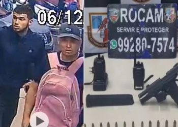 Vídeo: Ass@ltant3s de joalheira do Centro de Manaus abandonaram p1st0la e munições na Compensa