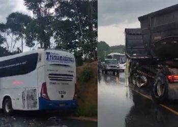 Motorista da carreta tenta culpar ônibus pela tragédia na AM 010  