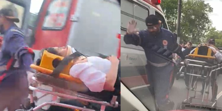 Vídeo: acidente envolvendo quatro carros deixa mulher ferida na Zona Sul de Manaus 