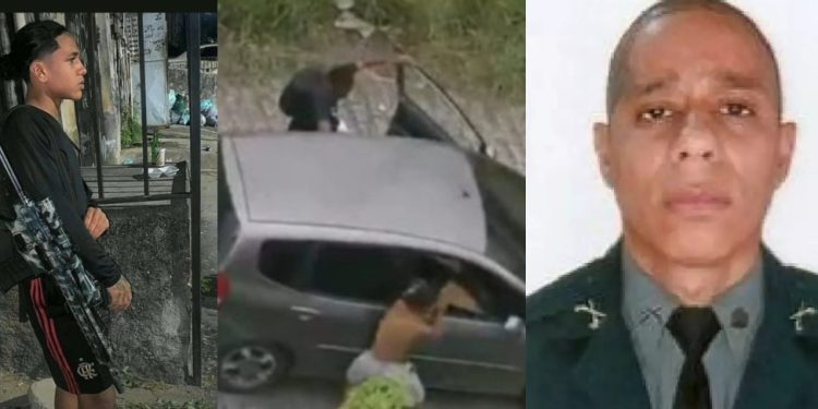 Vídeo: PM é m0rto por bandidos e jogado dentro do carro na ladeira