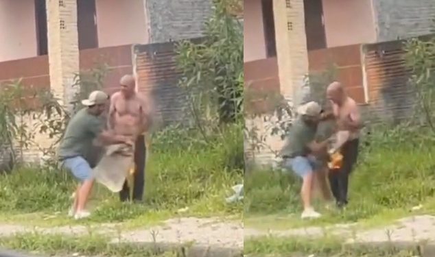 Vídeo: esposa descobre traição e coloca fogo no próprio marido