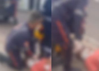 Vídeo: carro acerta motociclista e motorista foge em Manaus:  ‘tá sangrand0 aqui’