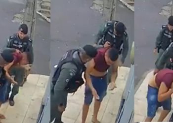 Vídeo: policial agride filho na frente do pai e causa revolta nas rede sociais