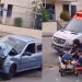 Vídeo: motora que levava a gata para casa perde direção e bate no poste na Praça 14
