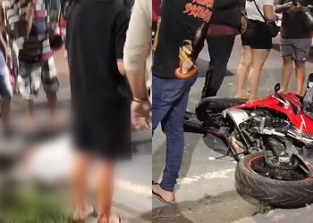 Vídeo: acidente mat@ idoso de 72 anos que trafegava de moto na Torquato Tapajós