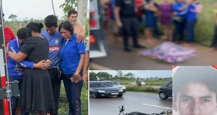 Mãe se desespera ao ver filho entregador morto em acidade na AM-070: ‘era trabalhador’