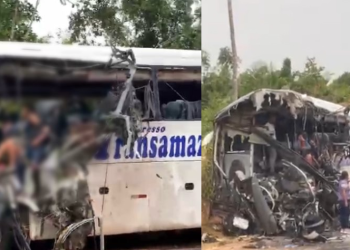 Vídeo mostra c0rp0s após ac1dente na AM-010 com ônibus de turismo; veja