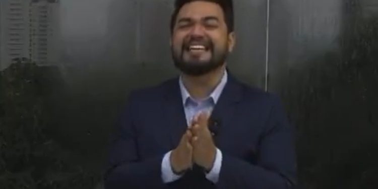 Vídeo: Breno Cabral chora ao saber do nascimento da filha ao vivo na Rede Amazônica: ‘fortes emoções’