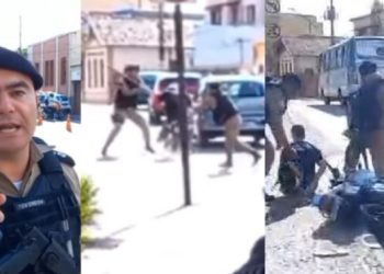 Vídeo: PM derruba motoqueiro com paulad@ durante blitz: ‘recado’