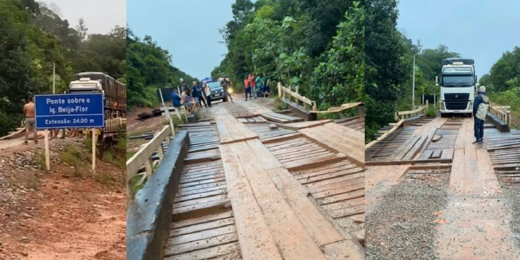 Vídeo: ponte ameaça desabar na BR-319 e isola ainda mais Manaus neste fim de ano